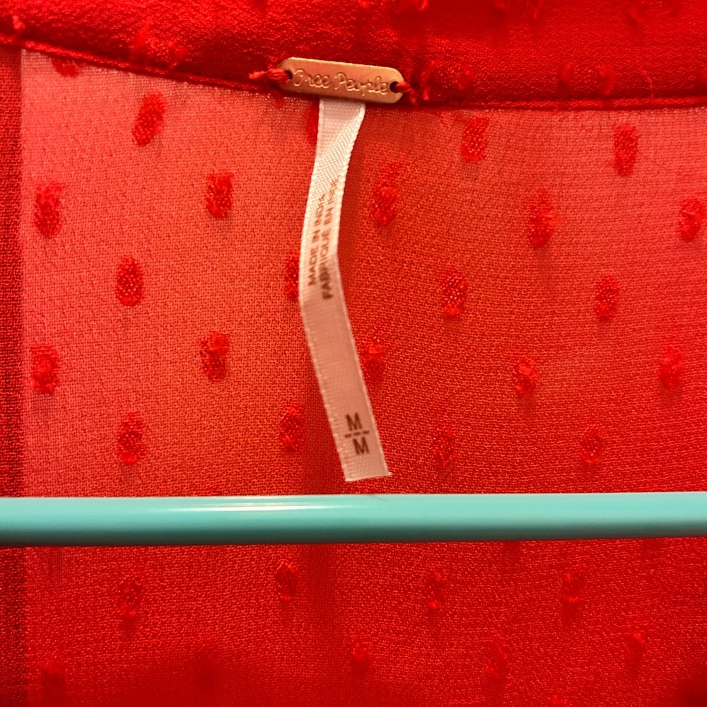 Free People Crimson Blouse. Never Worn. - image 3